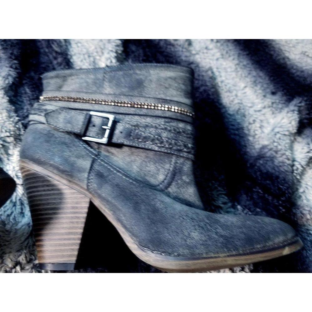 NWOT Splendid Suede Rocker Gray Booties Ankle Boots Size 8.5